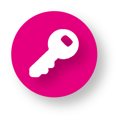 Icon mit Schlüsselsymbol