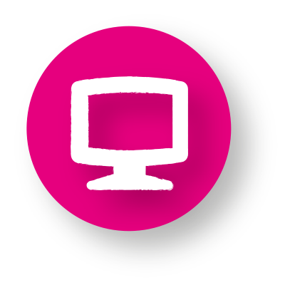 Icon mit Computerbildschirm