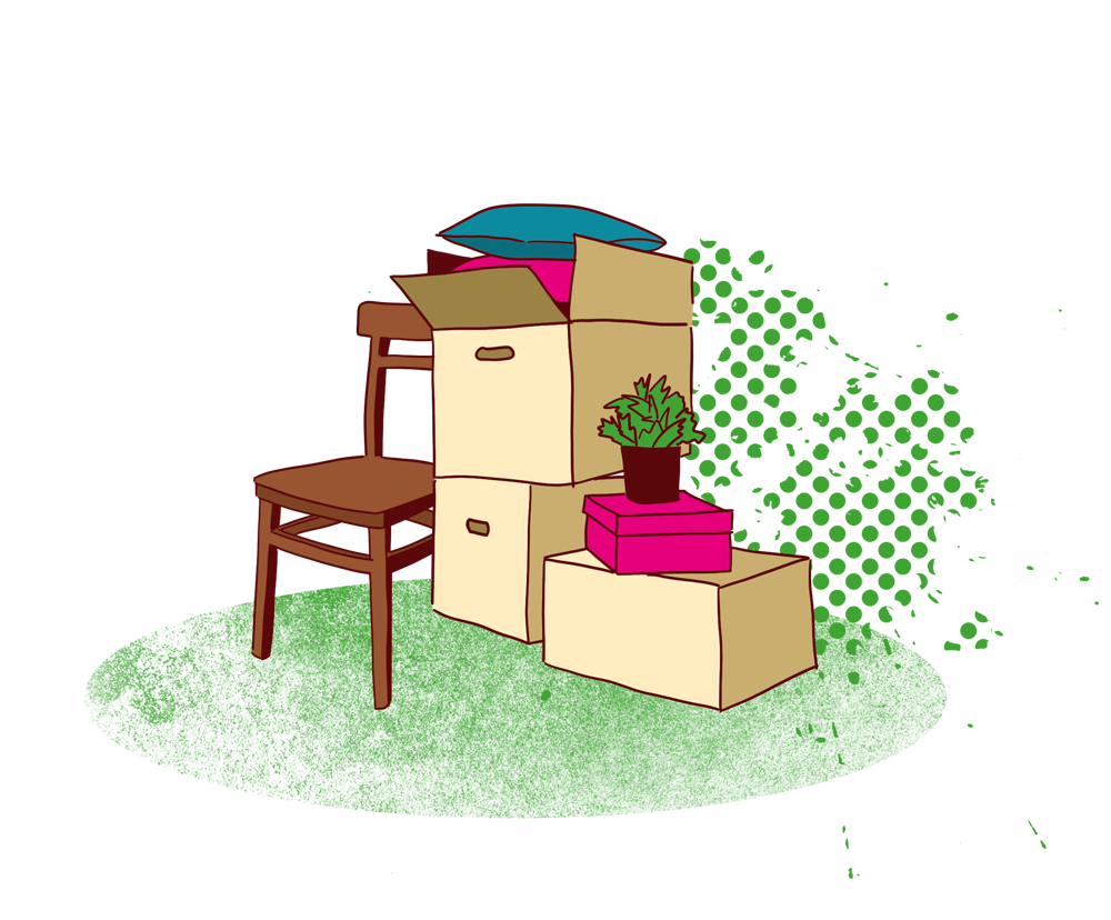 Illustration Umzugskartons