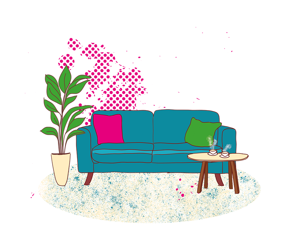Illustration gemütliches Sofa